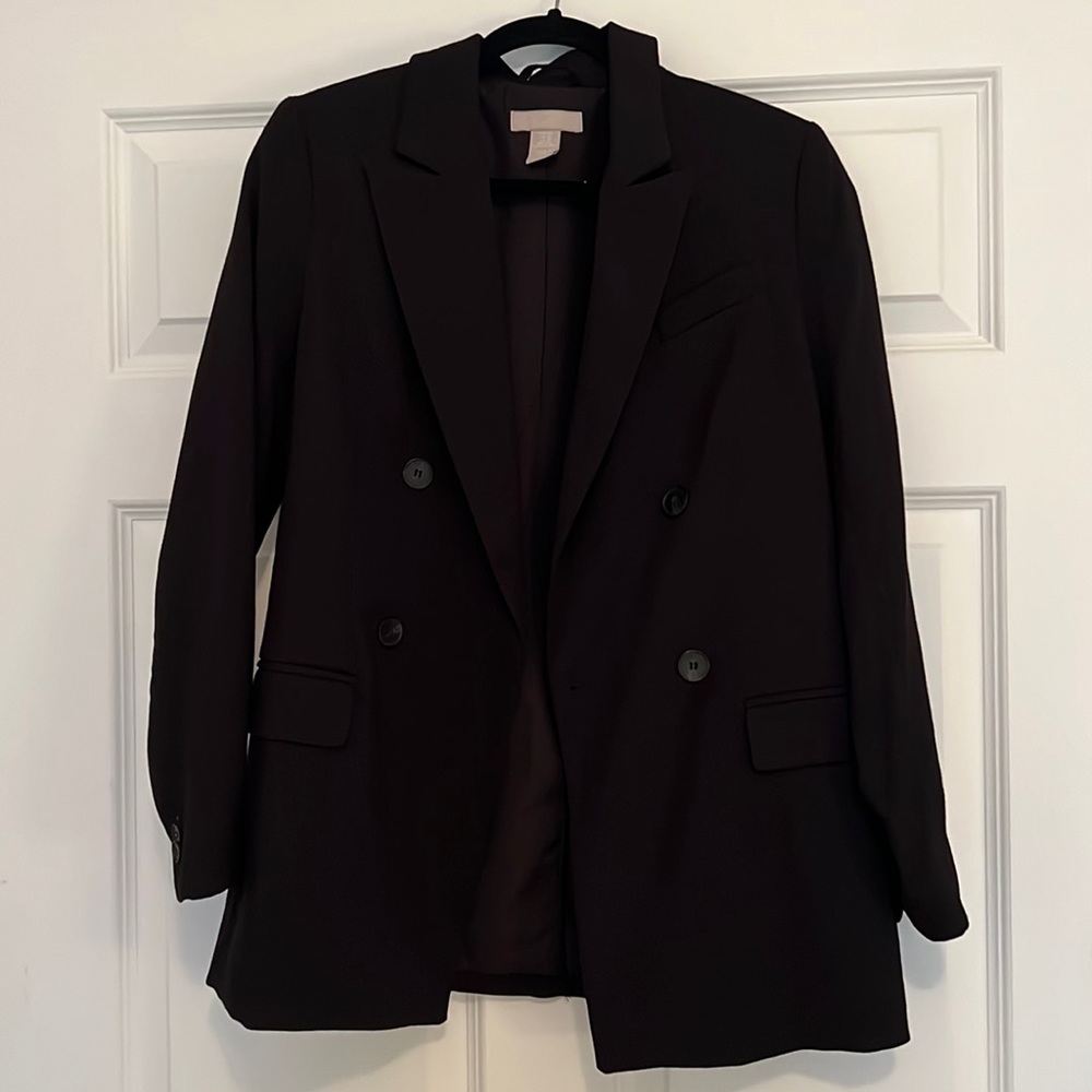 H and M Womens Oversized Black Blazer XS